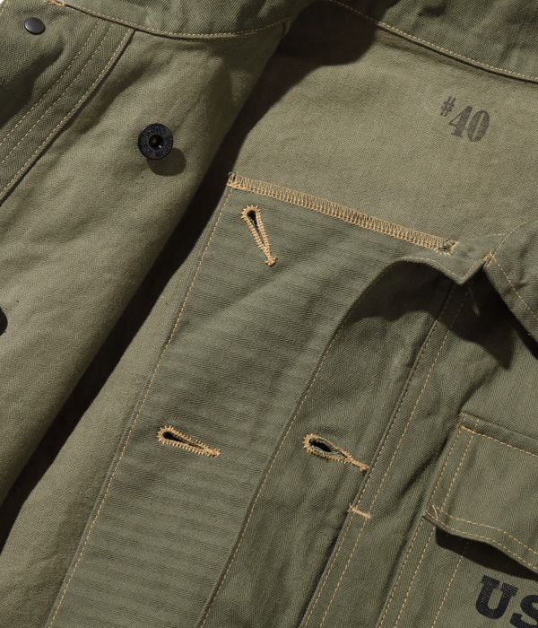 Lot No. BR15123 / U.S. MARINE CORPS M-1944 HERRINGBONE UTILITY JACKET
