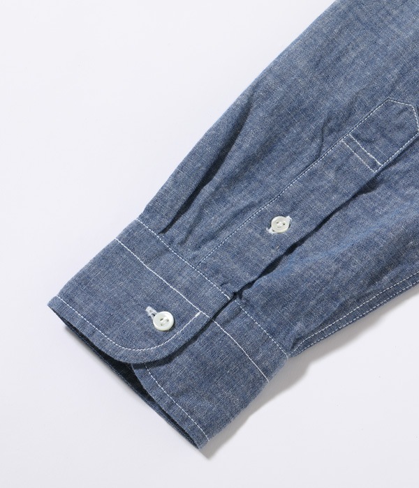 Lot No. SC28842 / 5oz. SELVEDGE CHAMBRAY BUTTON DOWN SHIRT (LONG SLEEVE)