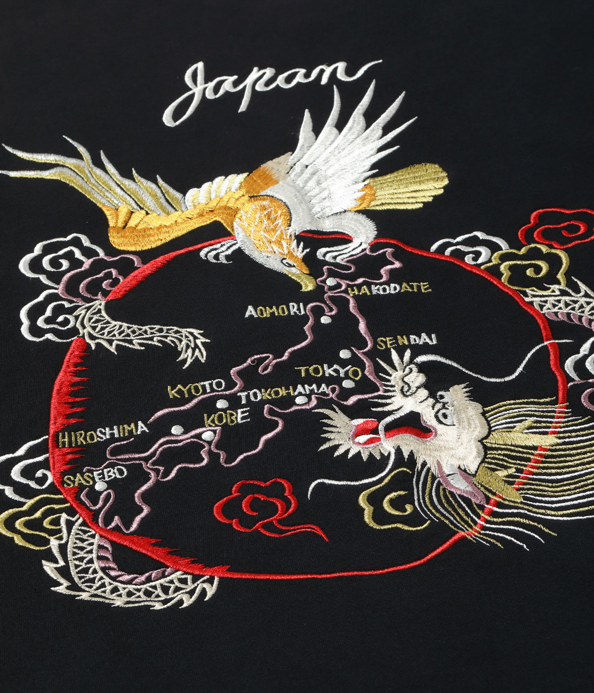 Lot No. TT69472 / SUKA CREW SWEAT EMBROIDERED JAPAN MAP