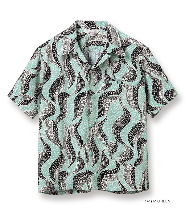 Lot No. SH38632 / HIGH DENSITY RAYON OPEN SHIRT ABSTRACT