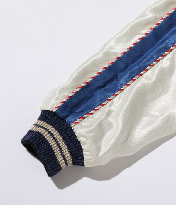 Lot No. TT15282-125 / Mid 1950s Style Acetate Souvenir Jacket ROARING TIGER  SPIDERWEB, SNAKE AND SKULL