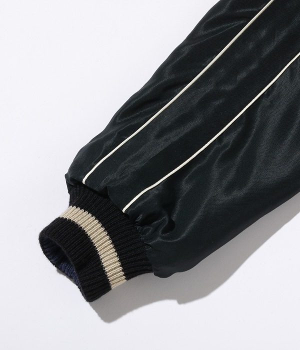 Lot No. TT15282-125 / Mid 1950s Style Acetate Souvenir Jacket ROARING TIGER  SPIDERWEB, SNAKE AND SKULL