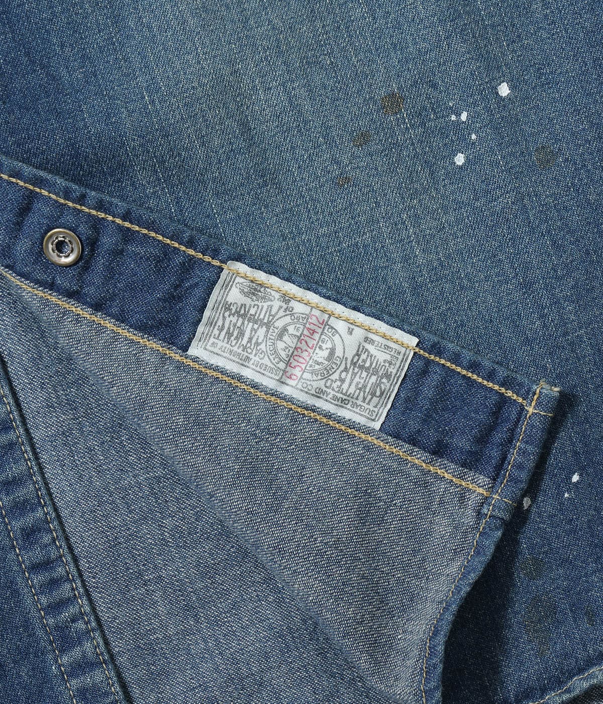 Lot No. SC29475 / BLUE DENIM WESTERN SHIRT AGED MODEL