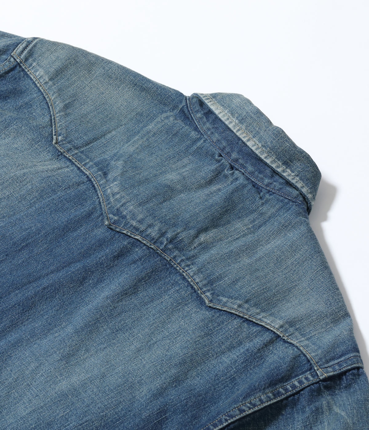 Lot No. SC29475 / BLUE DENIM WESTERN SHIRT AGED MODEL