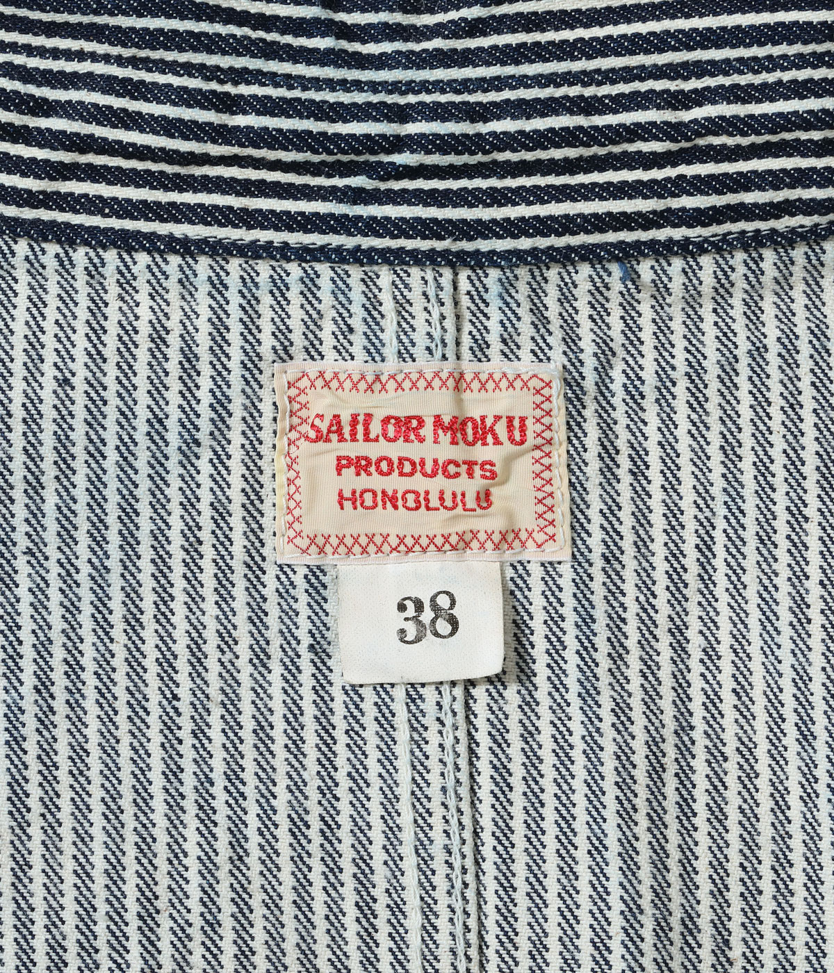 Lot No. SM15903 / SAILOR MOKU PRODUCTS 12.5oz. HICKORY STRIPE WORK JACKET