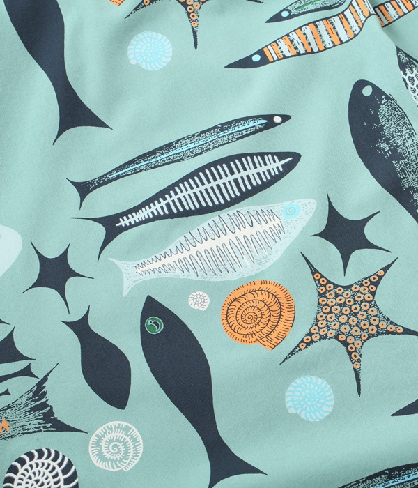 Lot No. SH38635 / BROAD COTTON OPEN SHIRT ��FISH��