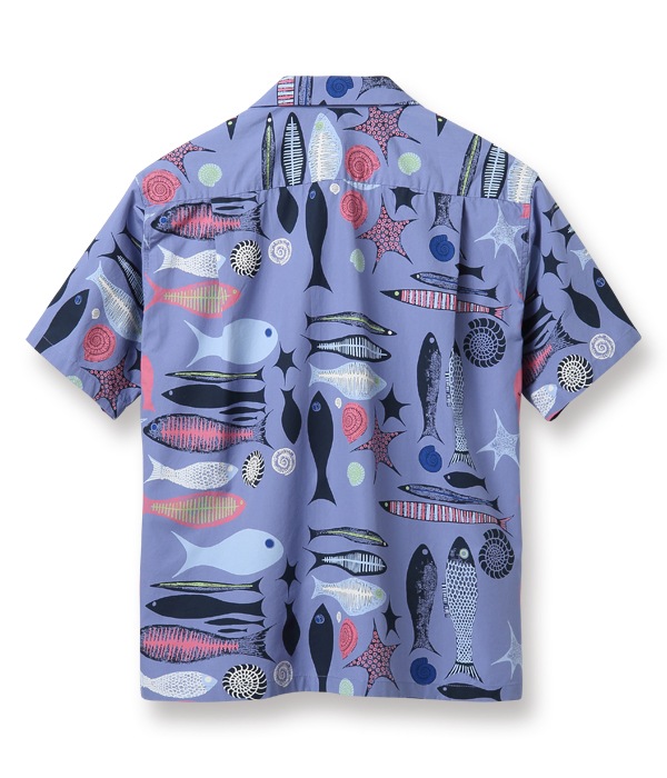 Lot No. SH38635 / BROAD COTTON OPEN SHIRT ��FISH��