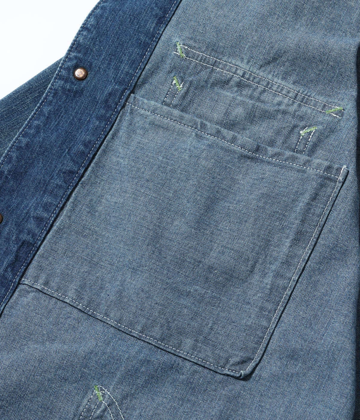 Lot No. SC15708 / 11oz. BLUE DENIM WORK COAT AGED MODEL