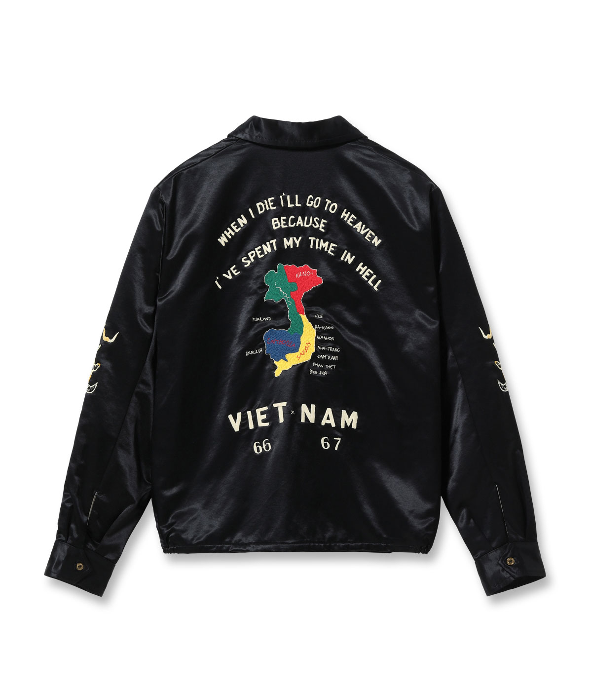 Lot No. TT15798 / Mid 1960s Style Satin Vietnam Jacket VIET-NAM MAP