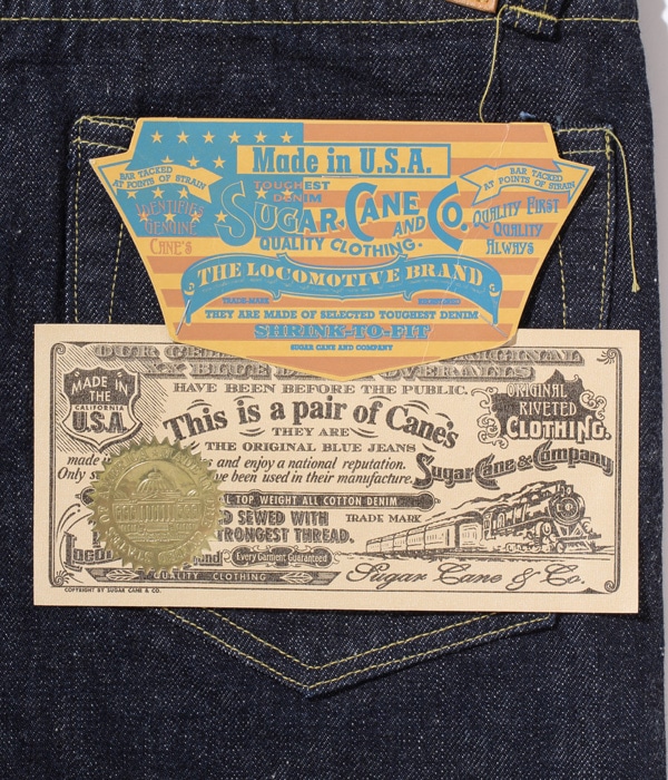 Lot No. SC41946US / SUGAR CANE ��Made in USA�� 13oz. WW�� DENIM WAIST OVERALLS 1946 MODEL