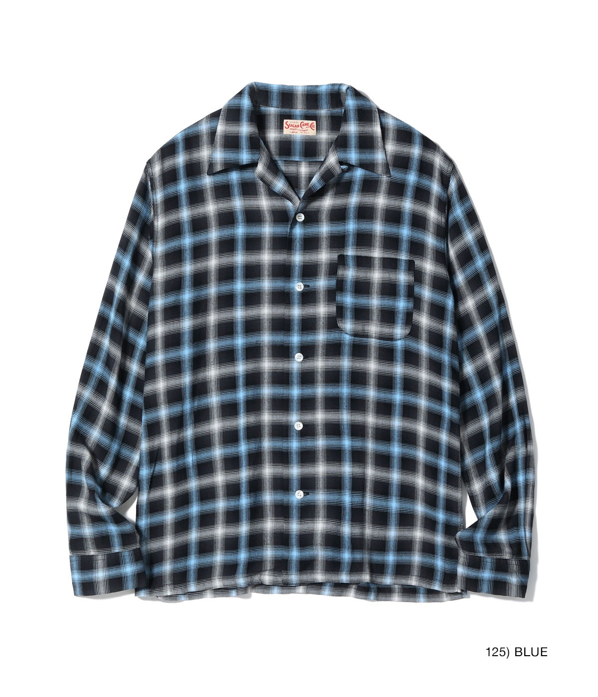 Lot No. SC29683 / RAYON OMBRE CHECK OPEN SHIRT - SUGAR CANE,SUGAR