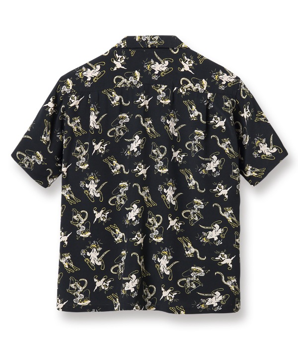 Lot No. SH38637 / HIGH DENSITY RAYON OPEN SHIRT FANCY CATS
