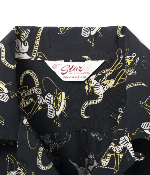 Lot No. SH38637 / HIGH DENSITY RAYON OPEN SHIRT FANCY CATS