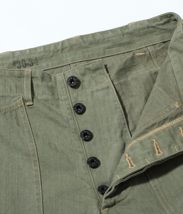 Lot No. BR41594 / FIRST TYPE UTILITY HERRINGBONE TROUSERS