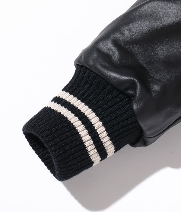 Lot No. WV15385-119 / 30oz. WOOL MELTON AWARD JACKET BULLDOGS (BLACK)