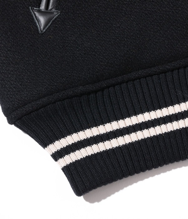 Lot No. WV15385-119 / 30oz. WOOL MELTON AWARD JACKET BULLDOGS (BLACK)