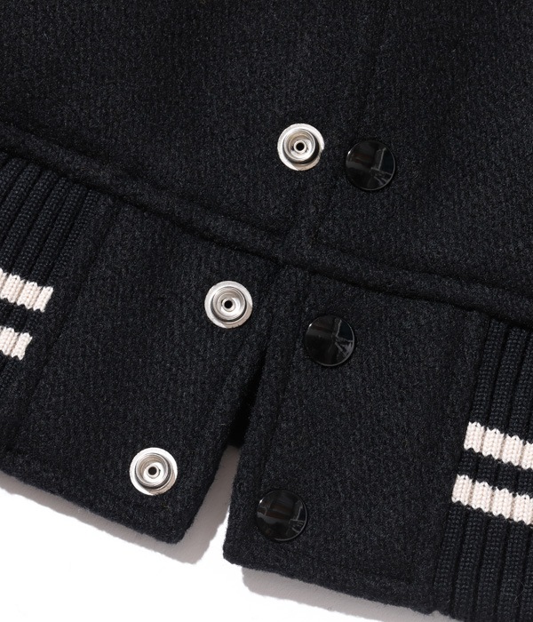 Lot No. WV15385-119 / 30oz. WOOL MELTON AWARD JACKET BULLDOGS (BLACK)