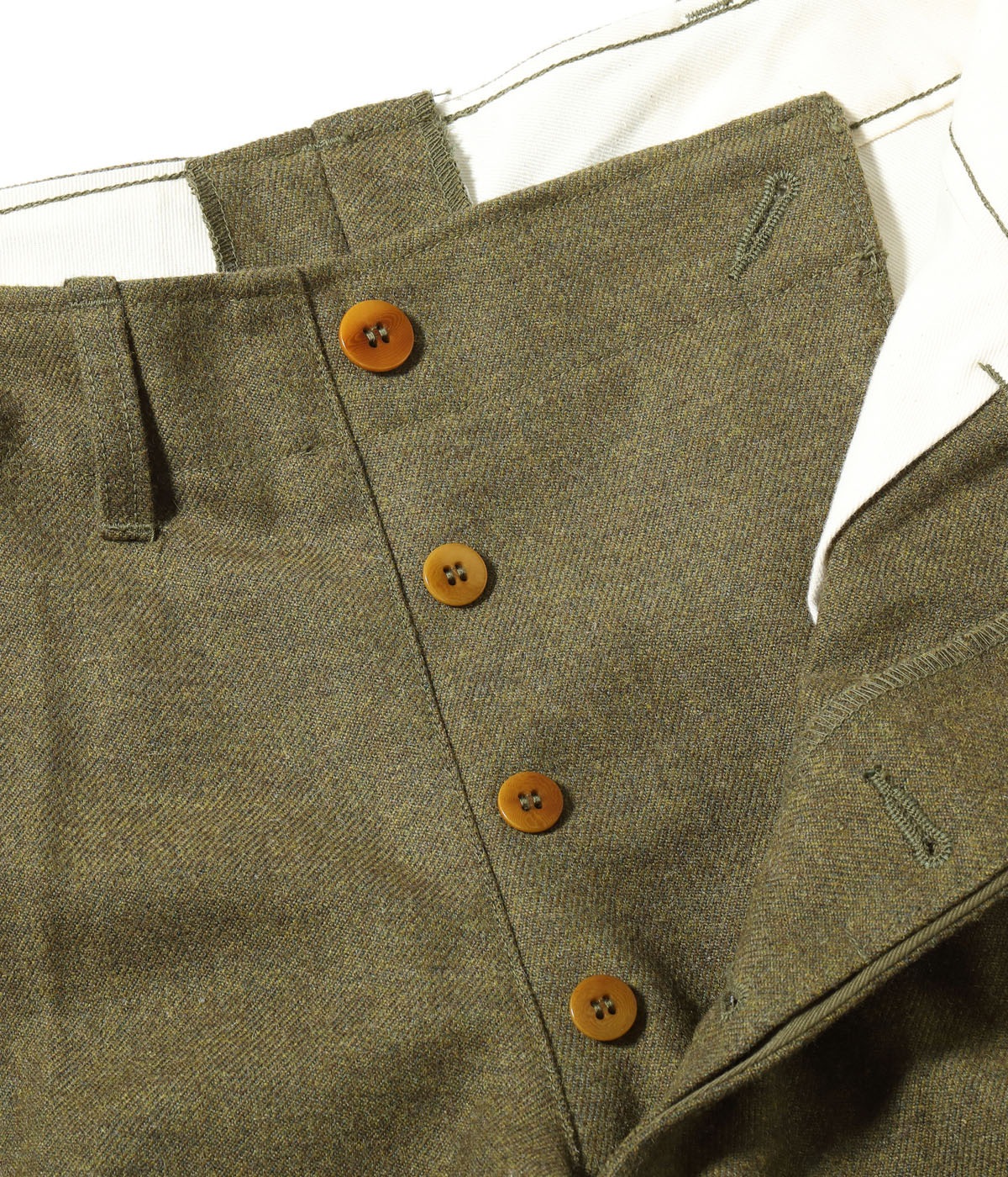 Lot No. BR42465 / TROUSERS, WOOL, SERGE, SPECIAL O.D. LIGHT SHADE BUZZ RICKSON & COMPANY
