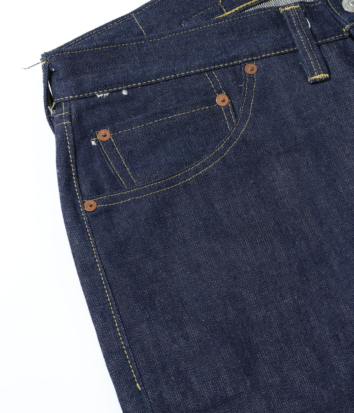 Lot No. SC49005 / SUGAR CANE Super Denim Collectibles #05 14.25oz. BLUE DENIM WAIST OVERALLS 1942 MODEL