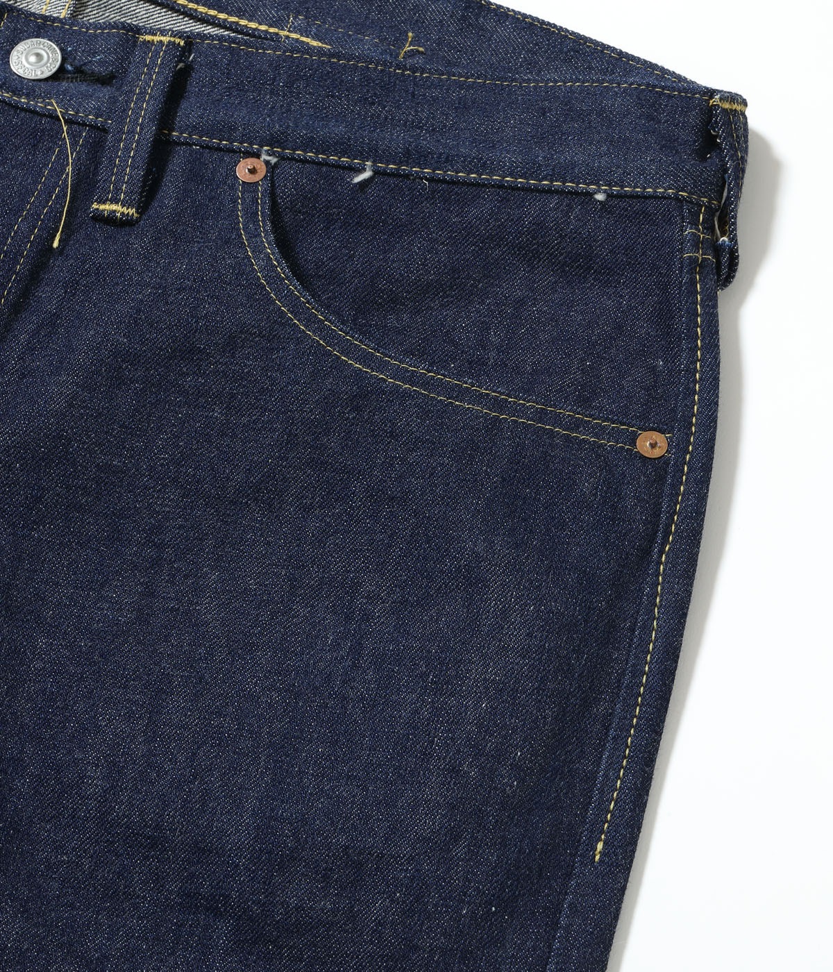Lot No. SC49005 / SUGAR CANE Super Denim Collectibles #05 14.25oz. BLUE DENIM WAIST OVERALLS 1942 MODEL