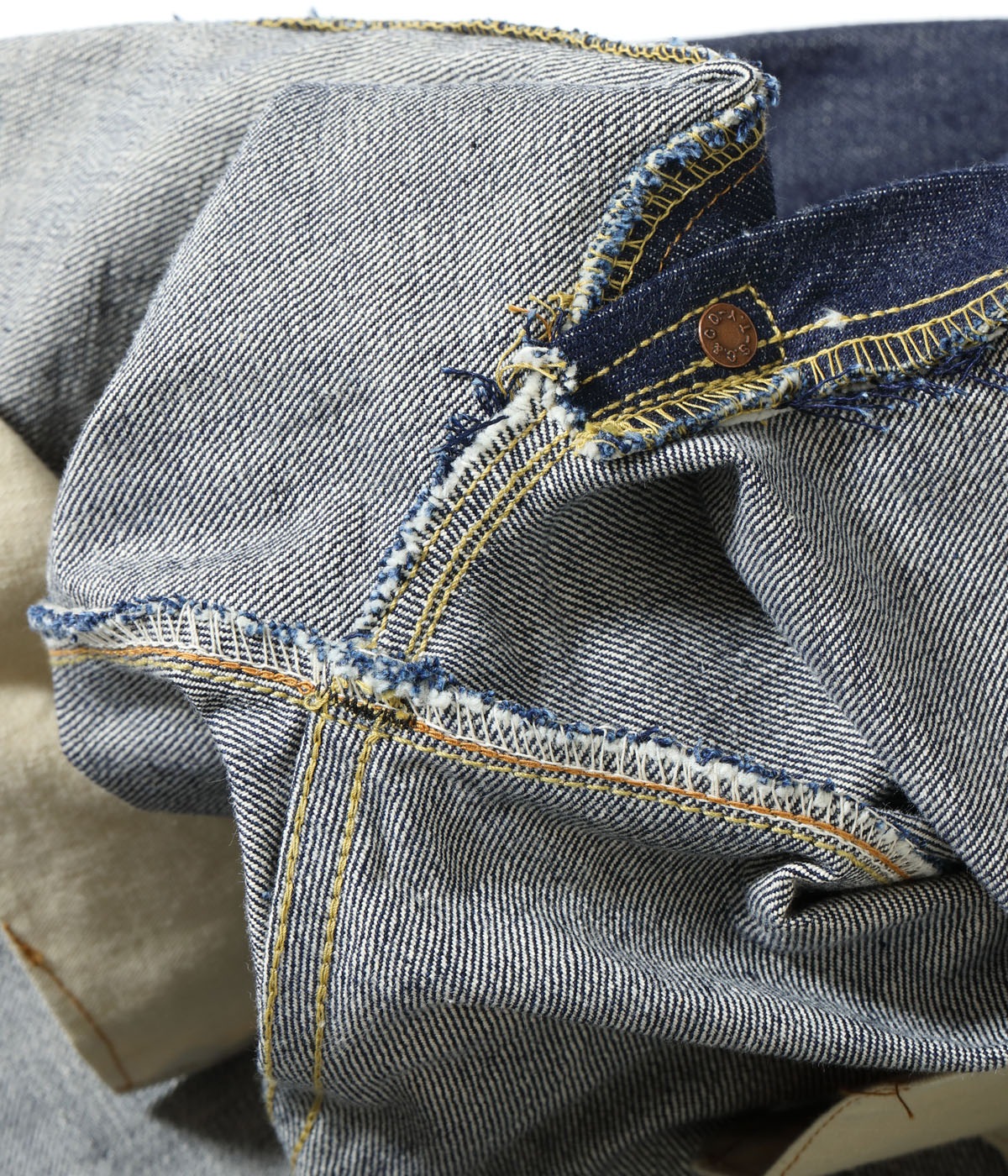 Lot No. SC49005 / SUGAR CANE Super Denim Collectibles #05 14.25oz. BLUE DENIM WAIST OVERALLS 1942 MODEL