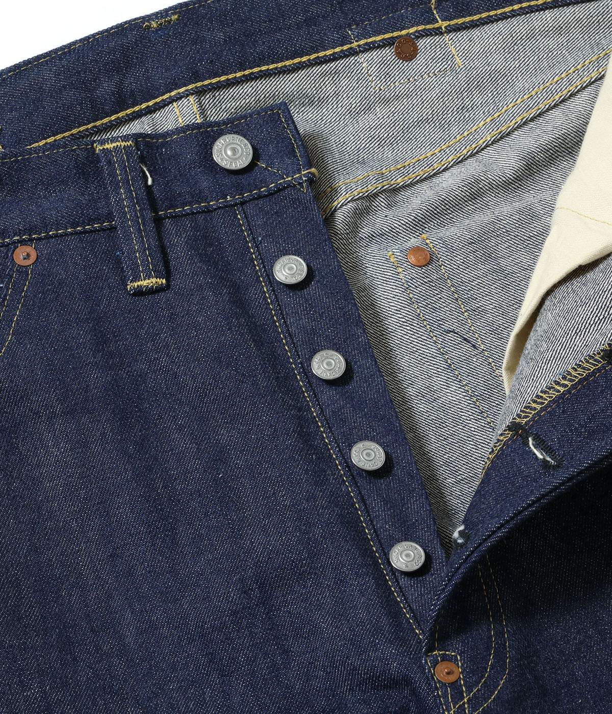 Lot No. SC49005 / SUGAR CANE Super Denim Collectibles #05 14.25oz. BLUE DENIM WAIST OVERALLS 1942 MODEL