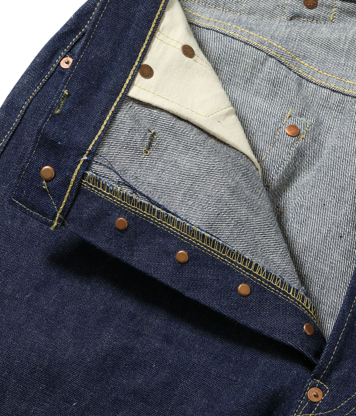 Lot No. SC49005 / SUGAR CANE Super Denim Collectibles #05 14.25oz. BLUE DENIM WAIST OVERALLS 1942 MODEL