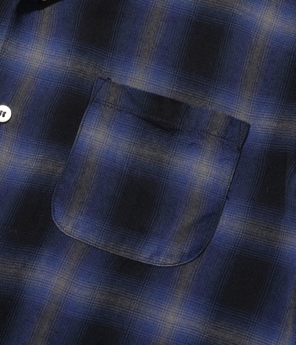 Lot No. SC29120 / RAYON OMBRE CHECK OPEN SHIRT