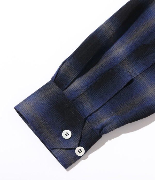 Lot No. SC29120 / RAYON OMBRE CHECK OPEN SHIRT