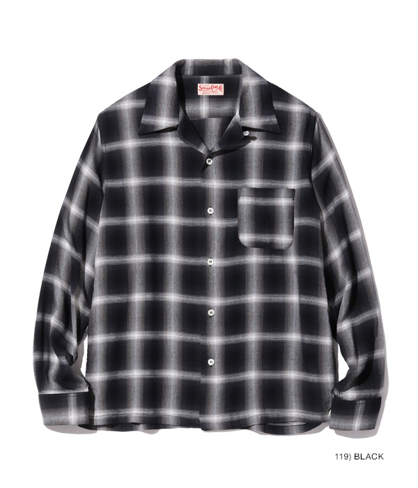 Lot No. SC29120 / RAYON OMBRE CHECK OPEN SHIRT