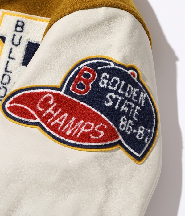 Lot No. WV15385-156 / 30oz. WOOL MELTON AWARD JACKET BULLDOGS (GOLD)