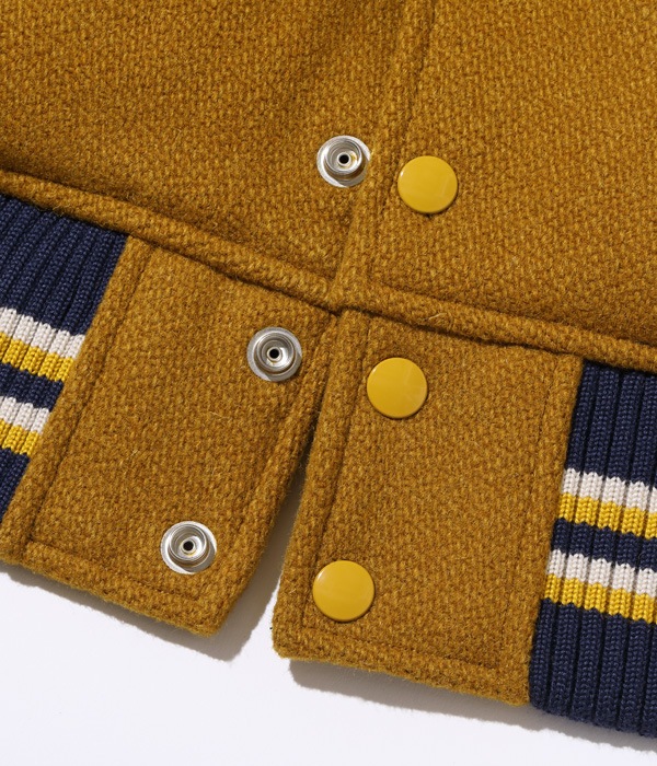 Lot No. WV15385-156 / 30oz. WOOL MELTON AWARD JACKET BULLDOGS (GOLD)