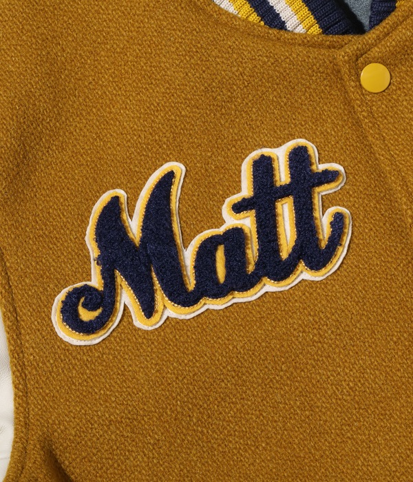 Lot No. WV15385-156 / 30oz. WOOL MELTON AWARD JACKET BULLDOGS (GOLD)