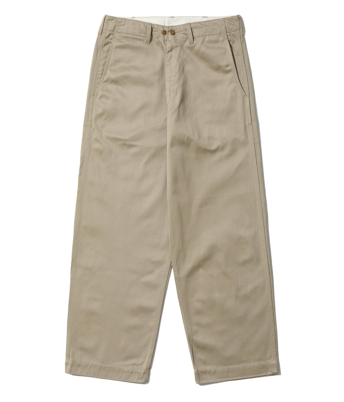 Lot No. MO42556 / MODUCT BAGGY TROUSERS, COTTON, KHAKI, TYPE-