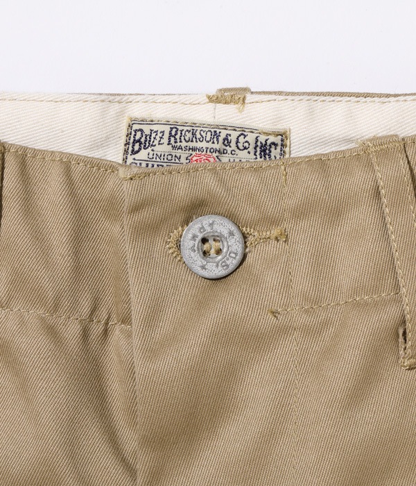 Lot No. BR52381 / EARLY MILITARY CHINOS (MOD.) 1945 MODEL SHORTS