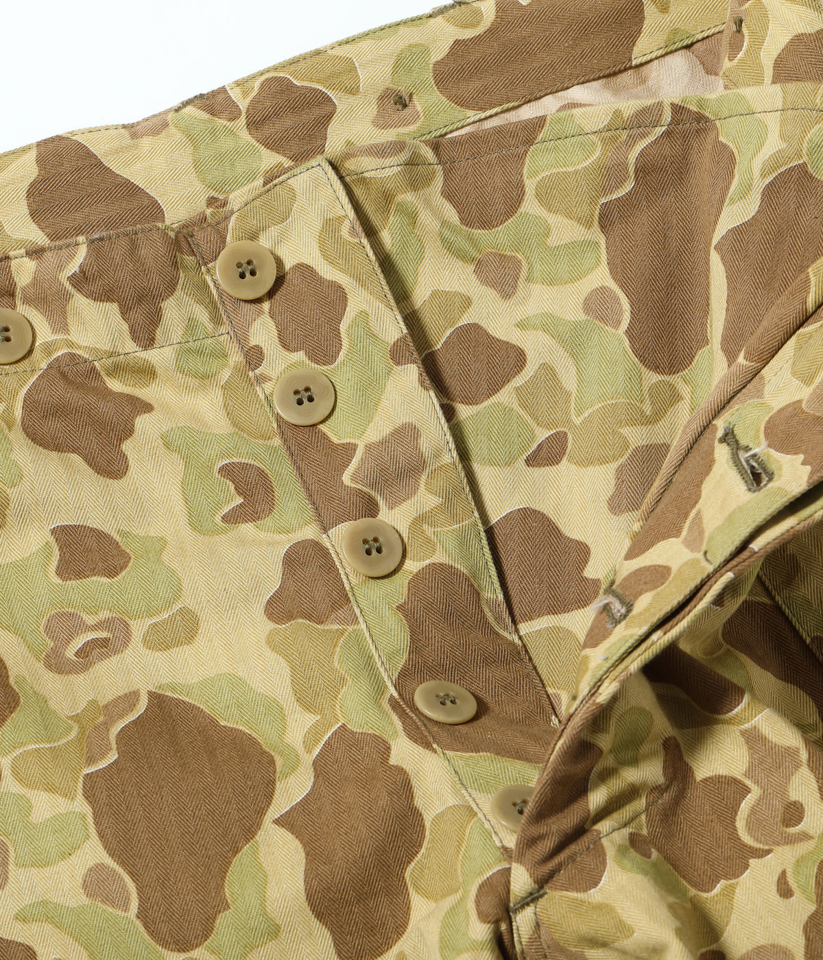 Lot No. BR42585 / TROUSERS, HERRINGBONE TWILL, CAMOUFLAGE