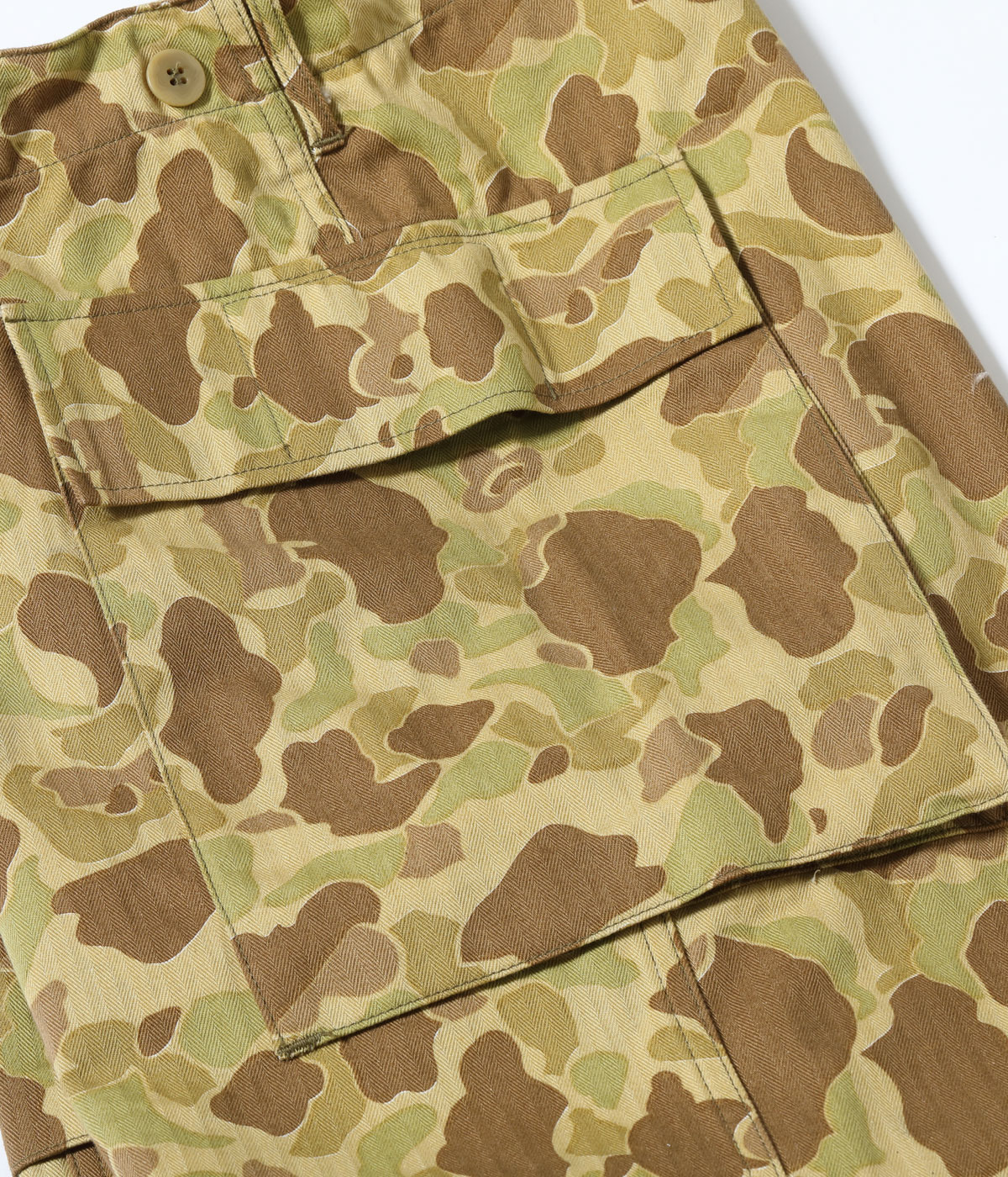 Lot No. BR42585 / TROUSERS, HERRINGBONE TWILL, CAMOUFLAGE