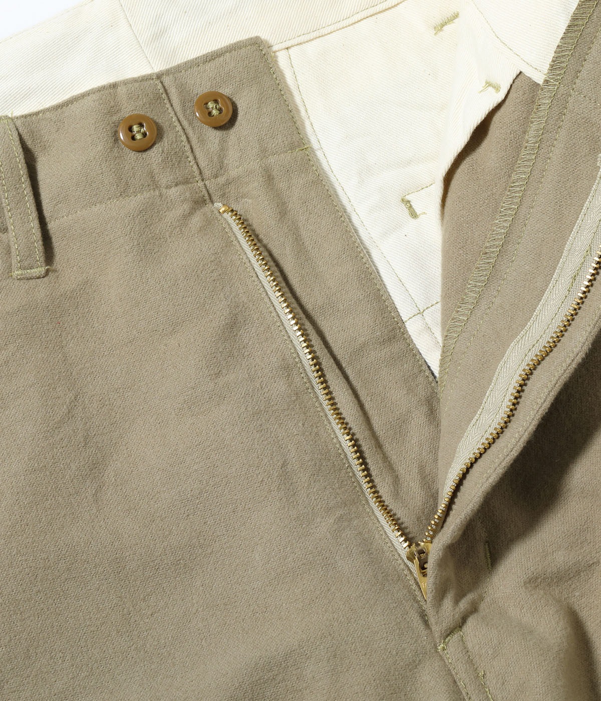 Lot No. MO42557 / MODUCT BAGGY TROUSERS, COTTON, DESERT STORM, KHAKI, TYPE-