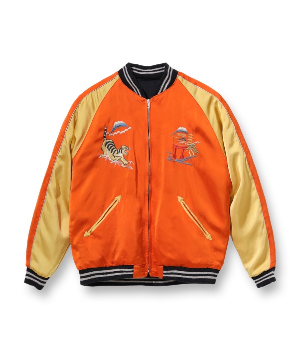 Lot No. TT15087-119 / Early 1950s Style Acetate Souvenir Jacket ��KOSHO & CO.�� Special Edition ��TIGER HEAD�� �� ��ROARING TIGER��