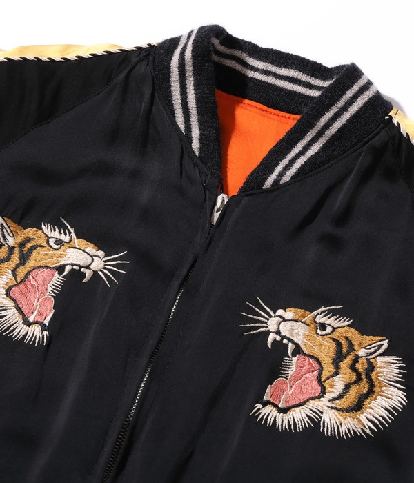 Lot No. TT15087-119 / Early 1950s Style Acetate Souvenir Jacket ��KOSHO & CO.�� Special Edition ��TIGER HEAD�� �� ��ROARING TIGER��