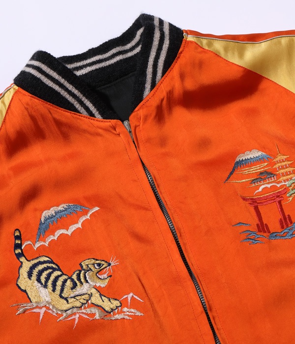 Lot No. TT15087-119 / Early 1950s Style Acetate Souvenir Jacket ��KOSHO & CO.�� Special Edition ��TIGER HEAD�� �� ��ROARING TIGER��