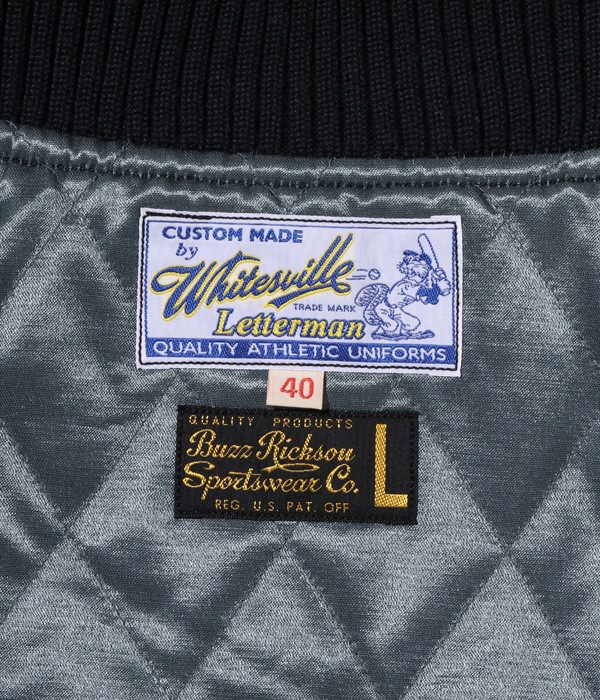 Lot No. WV15444-119 / BUZZ RICKSON'S  PEANUTS 30oz. WOOL MELTON AWARD JACKET (BLACK)