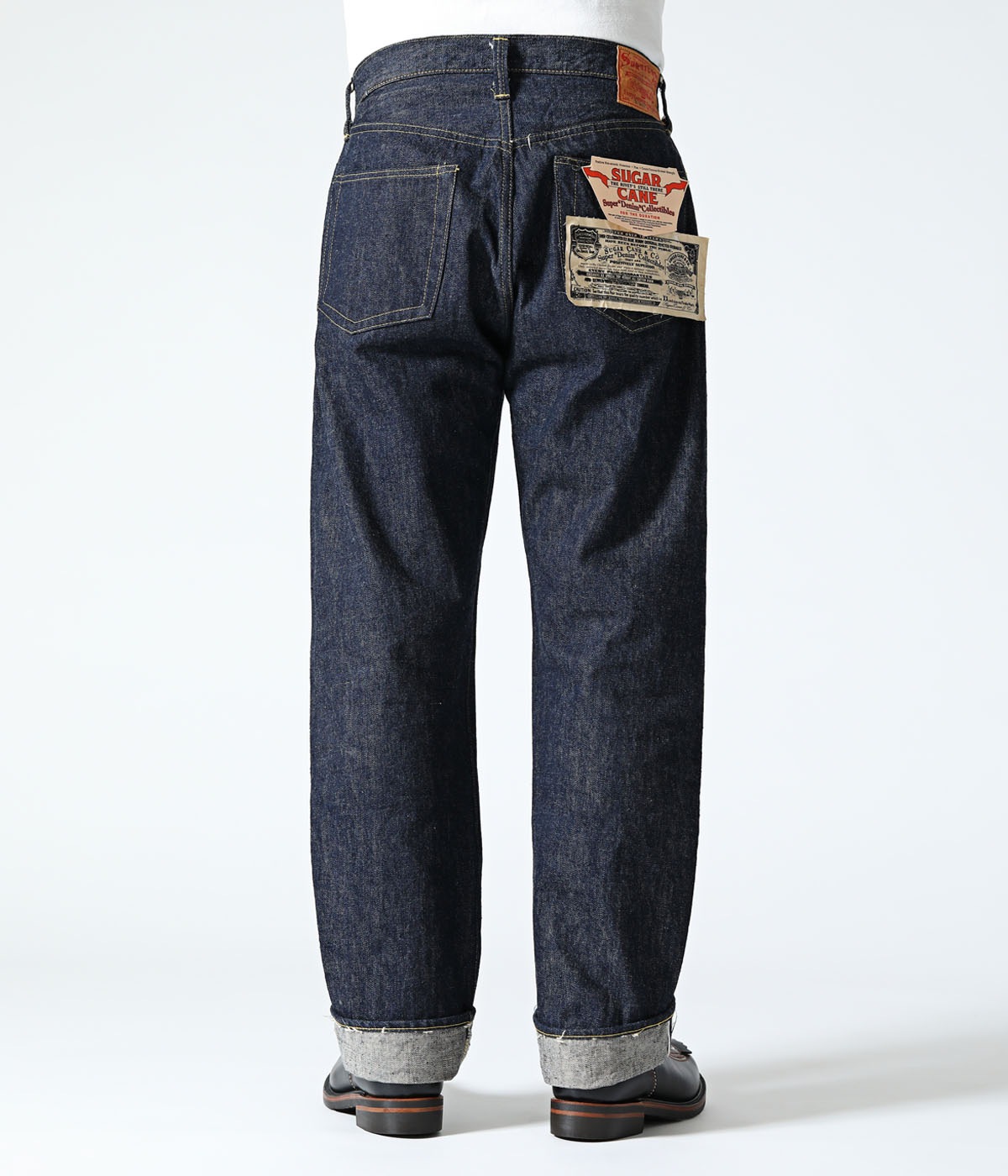 Lot No. SC49001 / SUGAR CANE Super Denim Collectibles #01 14oz. BLUE DENIM WAIST OVERALLS S1945 MODEL