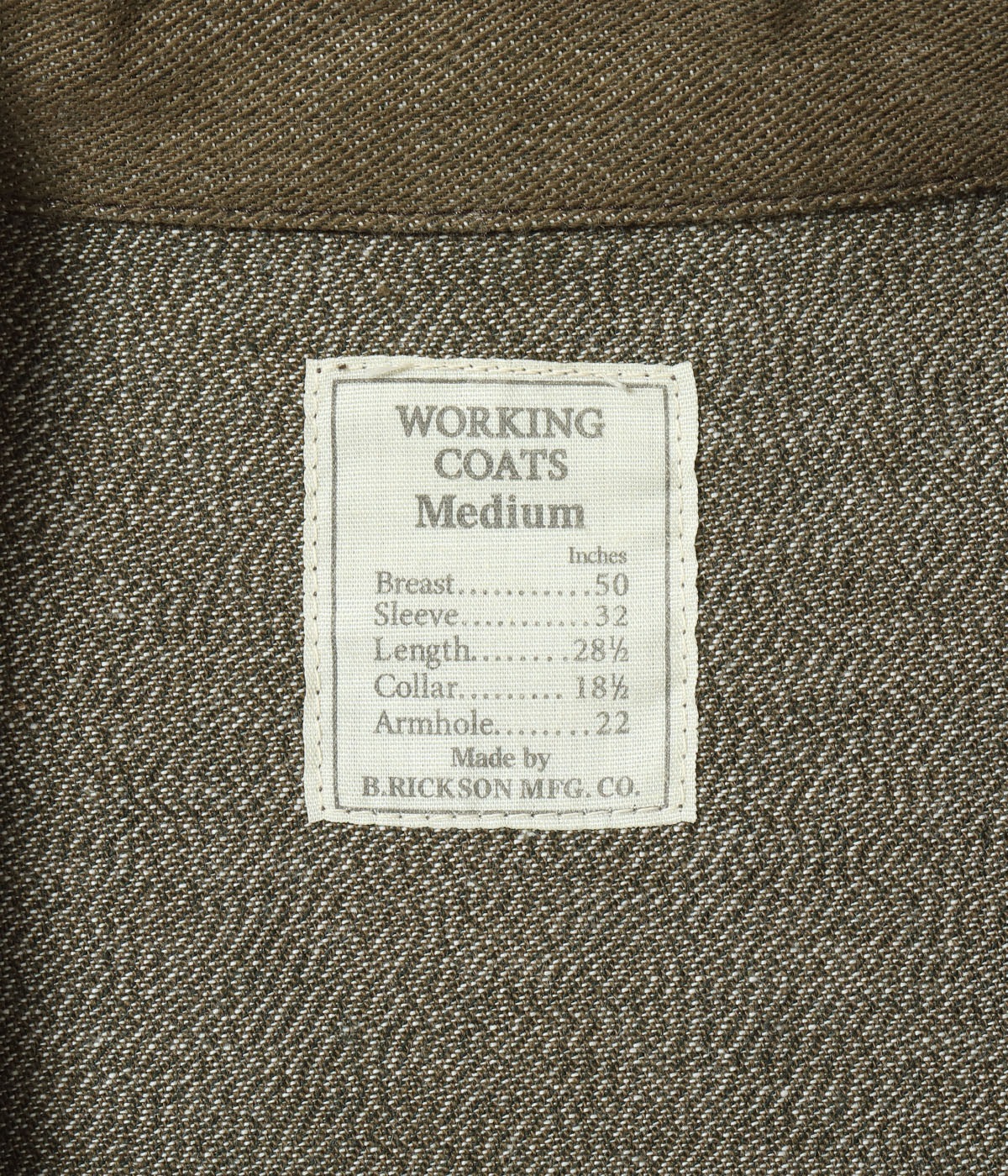 Lot No. BR15695 / U.S. ARMY BROWN DENIM PULLOVER JACKET