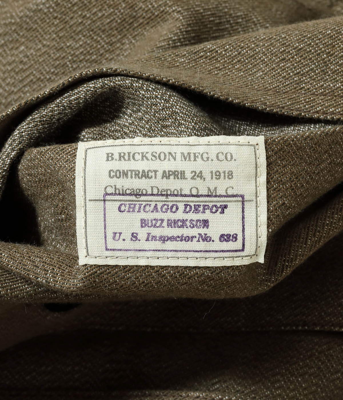 Lot No. BR15695 / U.S. ARMY BROWN DENIM PULLOVER JACKET