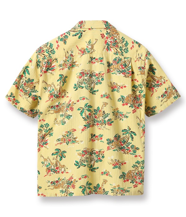 Lot No. SH38387 / DOBBY COTTON OPEN SHIRT ��AFRICAN ANIMALS��
