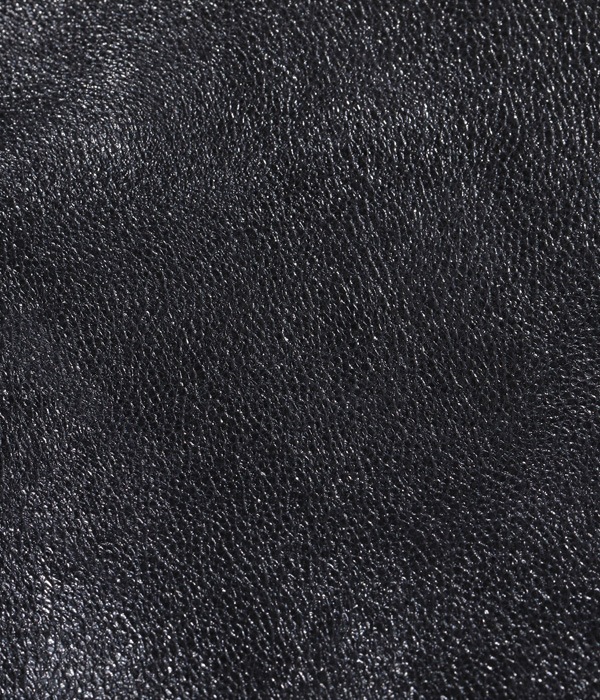 Lot No. BR80620 / WILLIAM GIBSON COLLECTION Type BLACK LEATHER PEA COAT