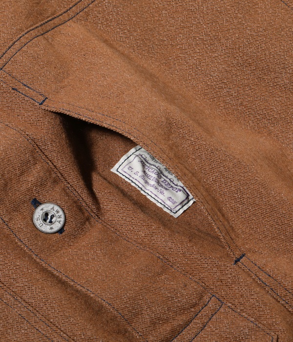 Lot No. BR15066 / BROWN DENIM PULLOVER JACKET