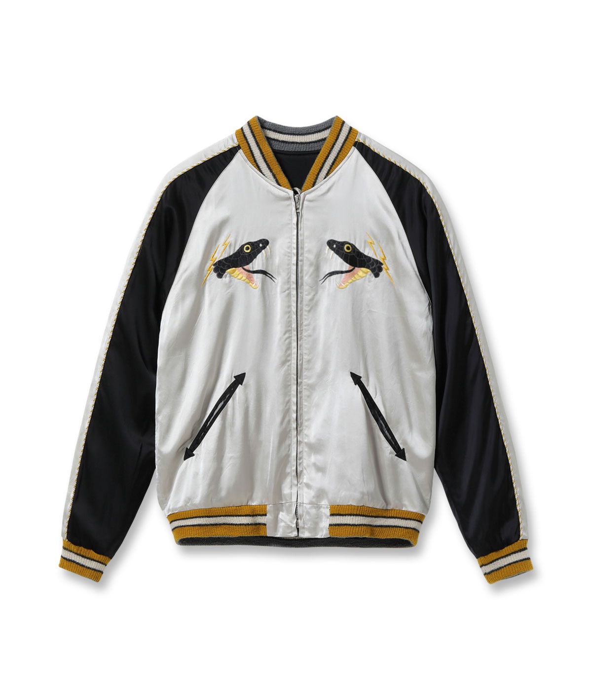 東洋エンタープライズ スカジャン YELLOW BLACK & GREEN Lot No. TT15176-145 / Mid 1950s Style Acetate Souvenir