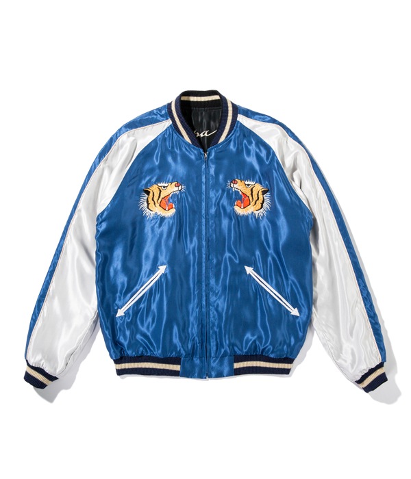 Lot No. TT14650-125 / Mid 1950s Style Acetate Souvenir Jacket ��DRAGON & TIGER�� �� ��JAPAN MAP��